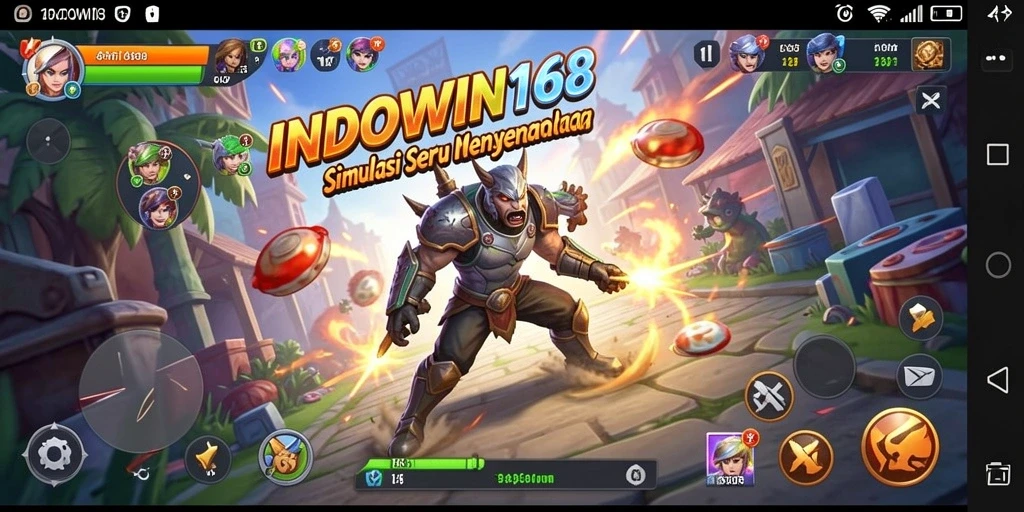 Screenshot gameplay INDOWIN168 yang menunjukkan simulasi dunia virtual.